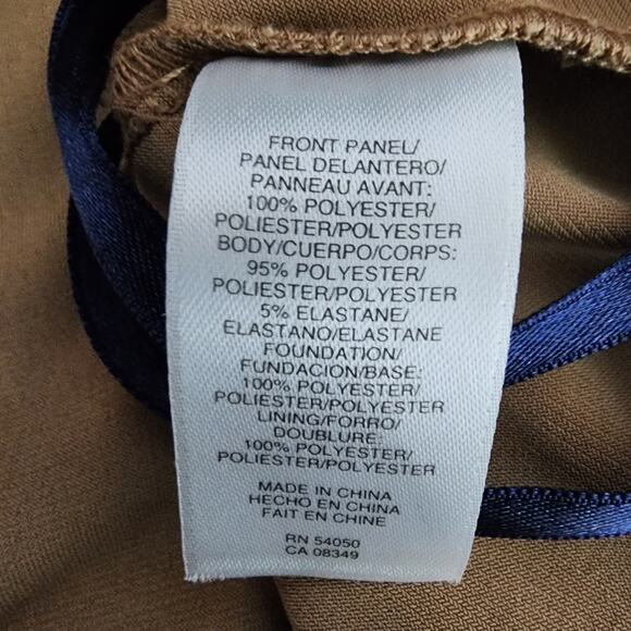 Anne Klein Sleeveless Lace Blue and White Sheath Dress | Women's 14 - Picture 14 of 15